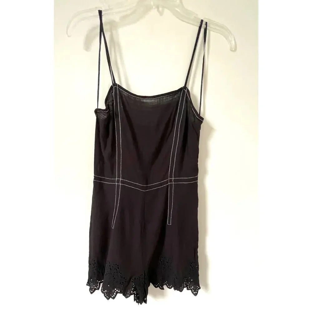ZARA Strappy Short Romper Jumper One Piece Black Size XS NEW